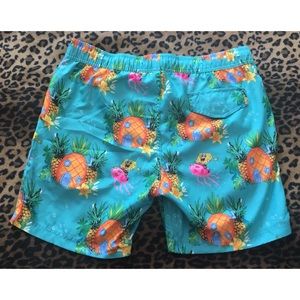 mens spongebob swim trunks